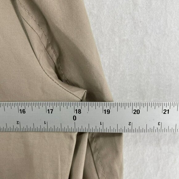 Willi Smith Trench Coat Women's Sz M Beige 4-Button Double-Breasted Stretch - Picture 3 of 10